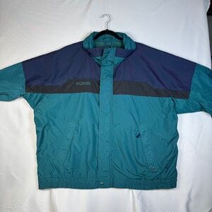 Vintage Columbia Sportswear Company Bugaboo Blue Teal Black Mens XL Jacket